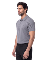Charcoal Plain Pique Polo Shirt