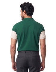 Green Pakistan Color Block Polo Shirt