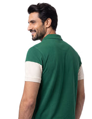Green Pakistan Color Block Polo Shirt