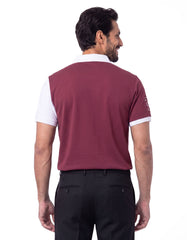 T Pink Color Block Polo Shirt