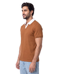 Brown Plain Interlock Polo Shirt