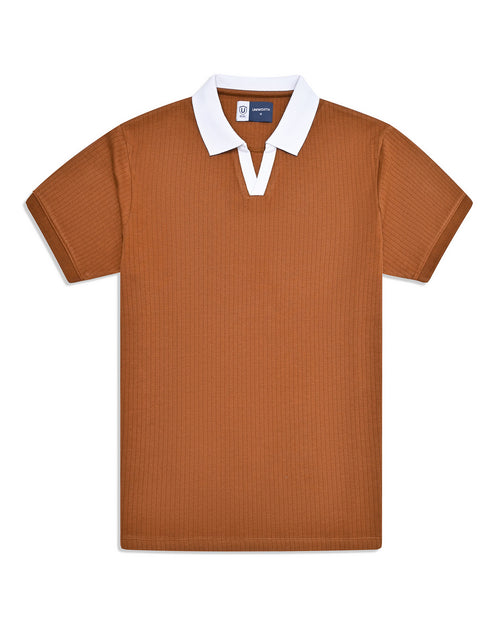Brown Plain Interlock Polo Shirt