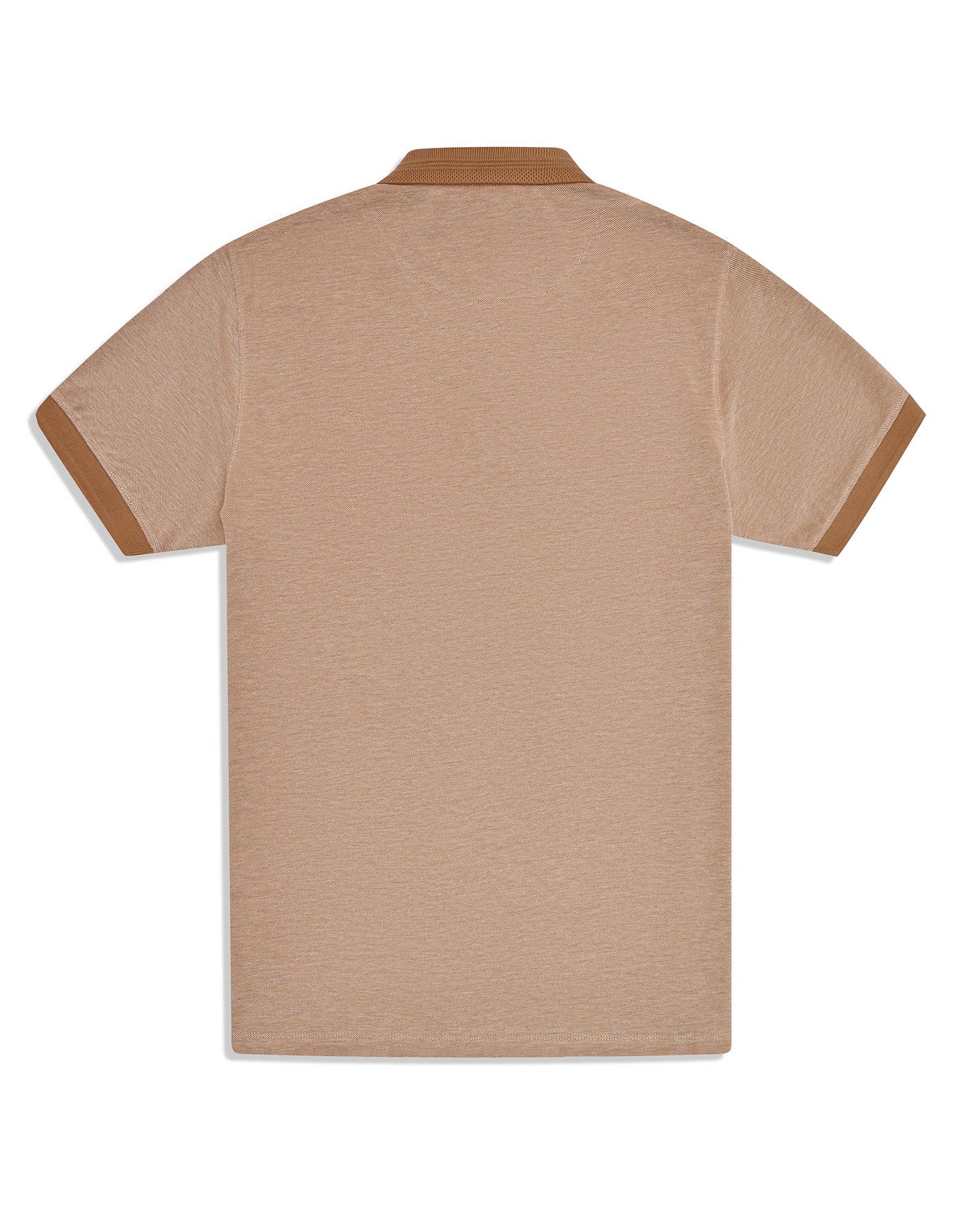 Camel Plain Pique Polo Shirt
