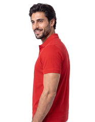 Red Textured Jacquard Polo Shirt