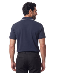Navy Plain Pique Polo Shirt