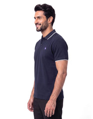 Navy Plain Pique Polo Shirt