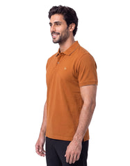 Brown Plain Pique Polo Shirt
