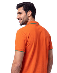 Rust Plain Pique Polo Shirt