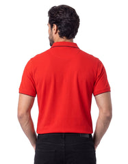 Red Plain Pique Polo Shirt