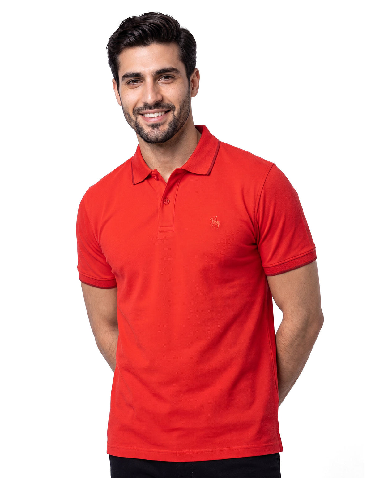 Red Plain Pique Polo Shirt