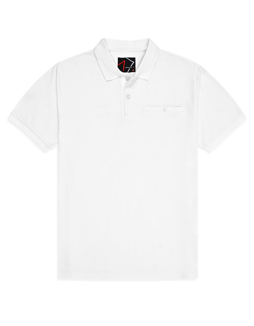 White Plain Supima Cotton Pique Polo Shirt