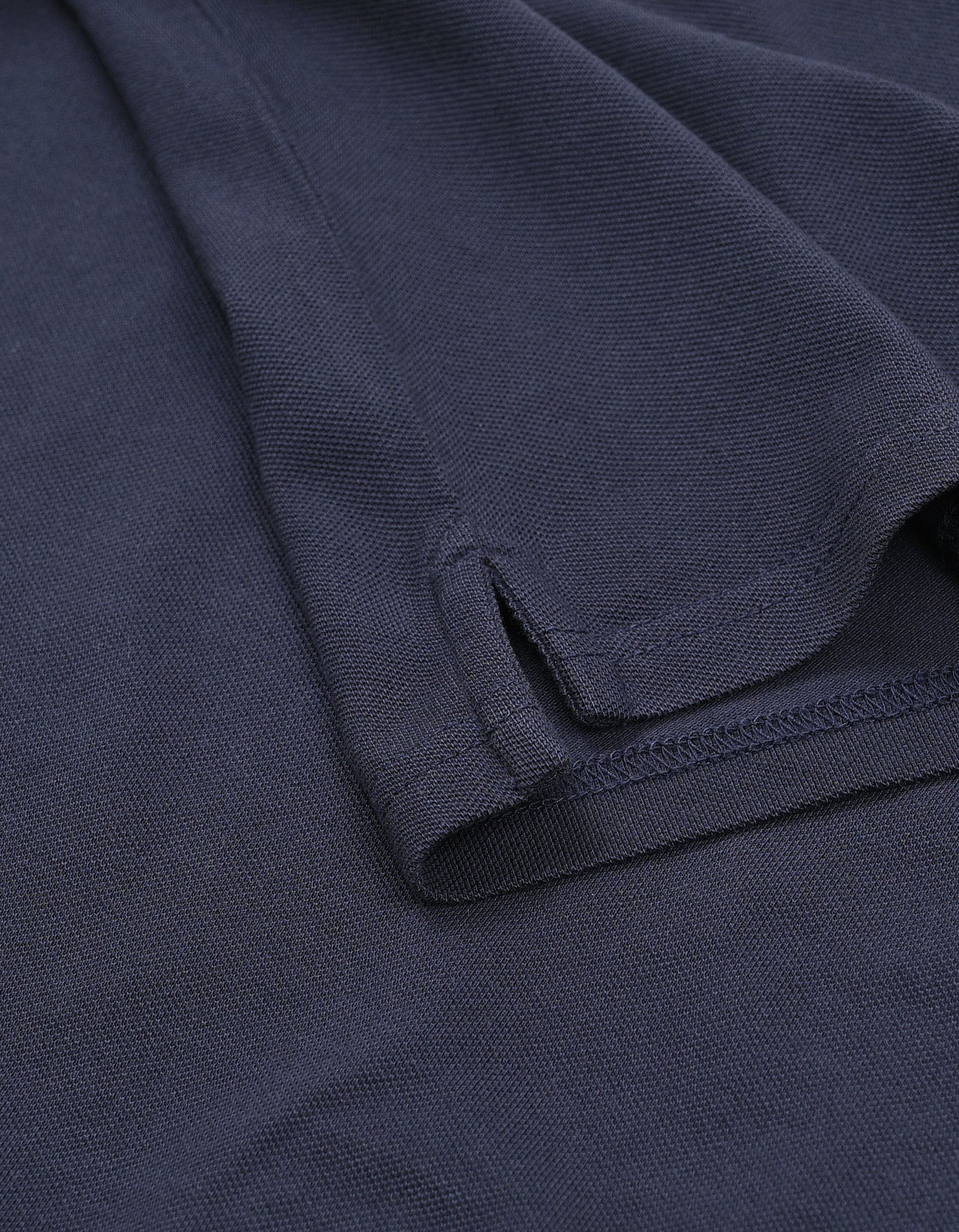 Navy Plain Supima Cotton Pique Polo Shirt