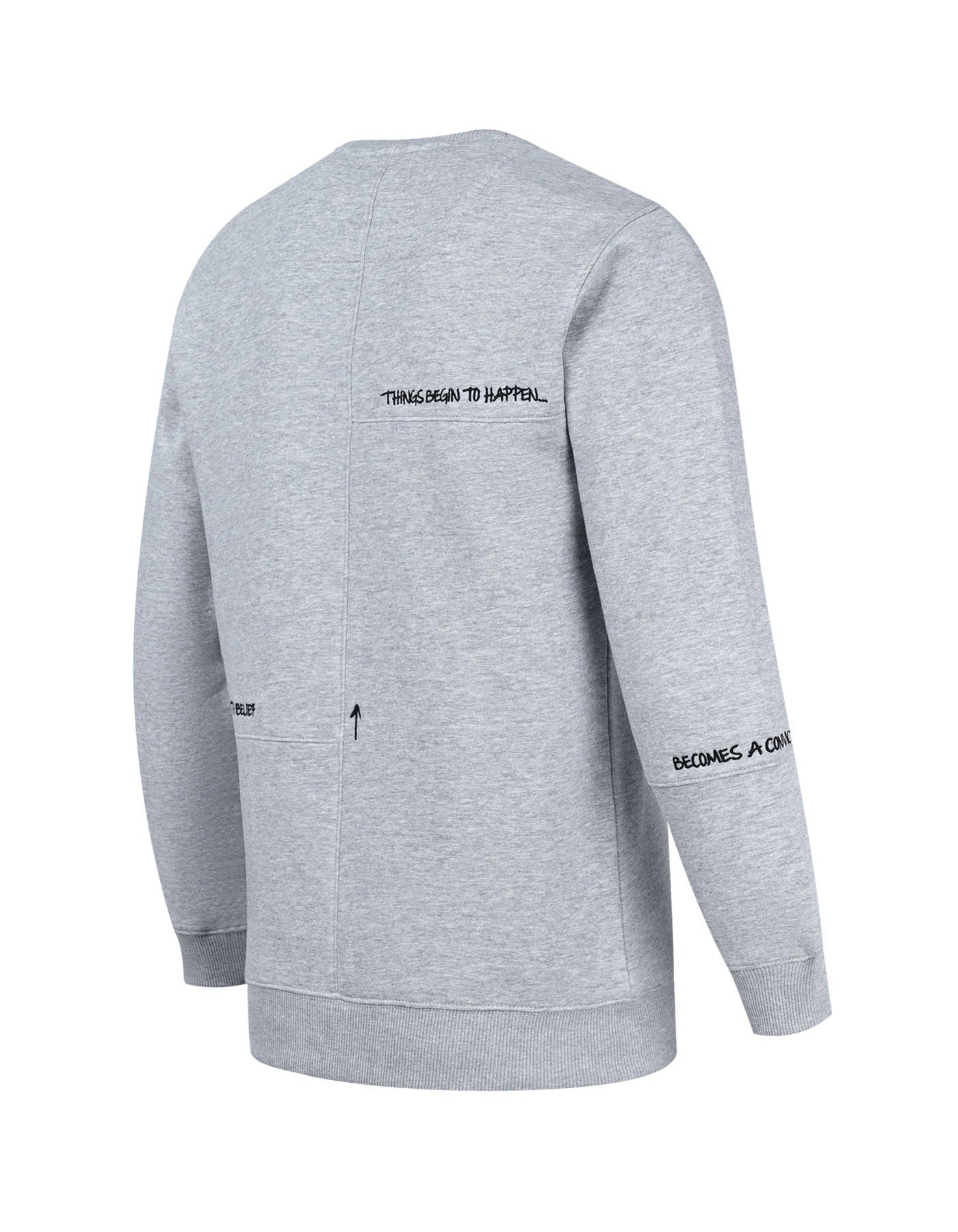 Heather Grey Embroidered Sweatshirt