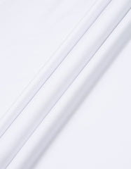 White Plain Unstitched Bamboo Blend Ethnic Suit