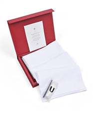 White Plain Unstitched Bamboo Blend Ethnic Suit