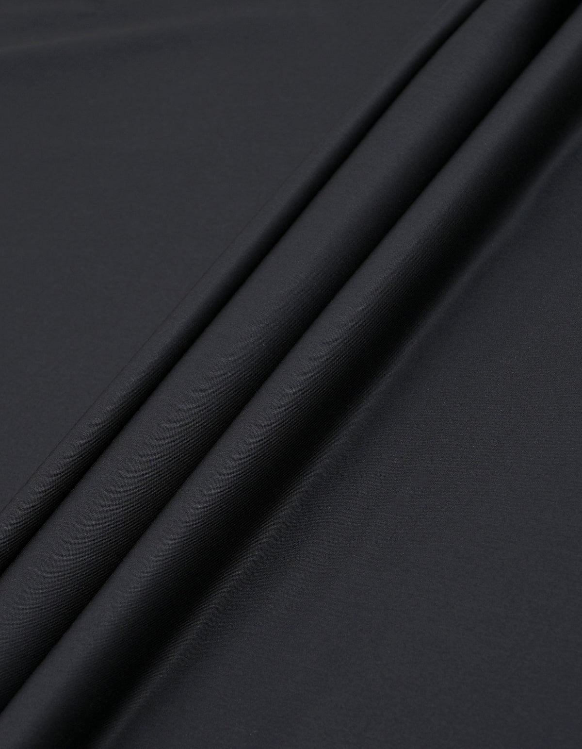 Black Plain Unstitched Bamboo Blend Ethnic Suit