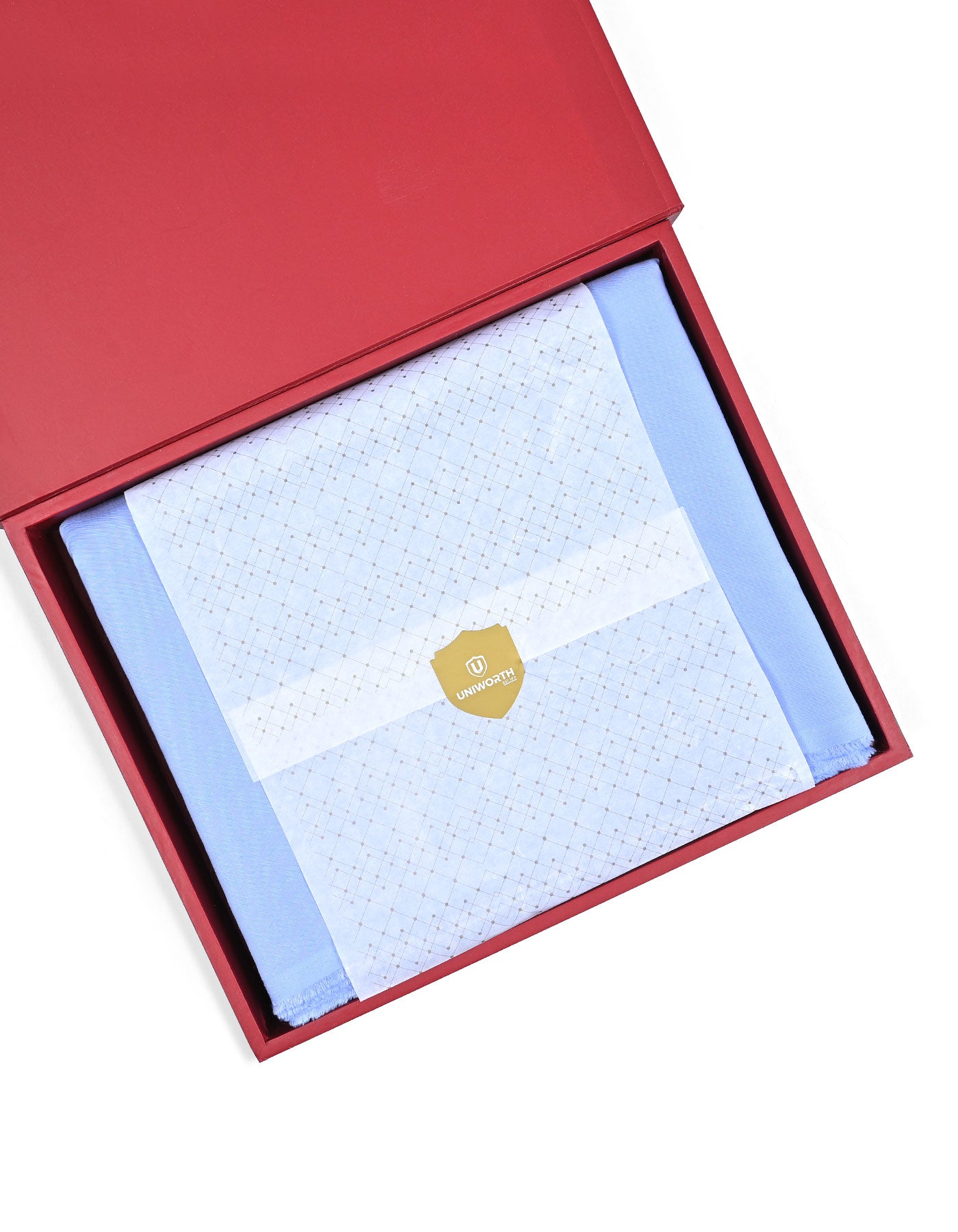 Sky Plain Unstitched Bamboo Blend Ethnic Suit