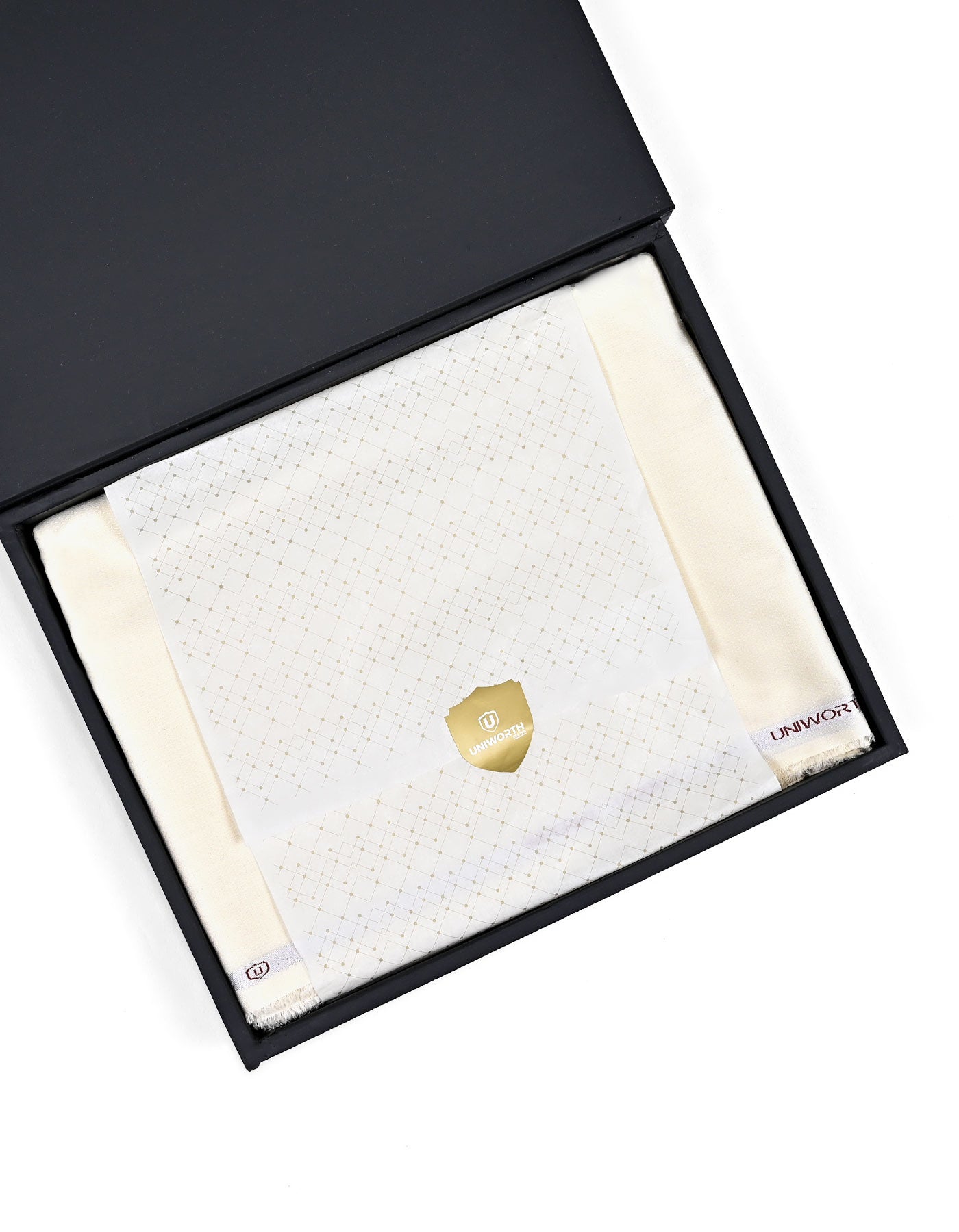 Beige Texture Wash & Wear Unstitched Ethnic Suit