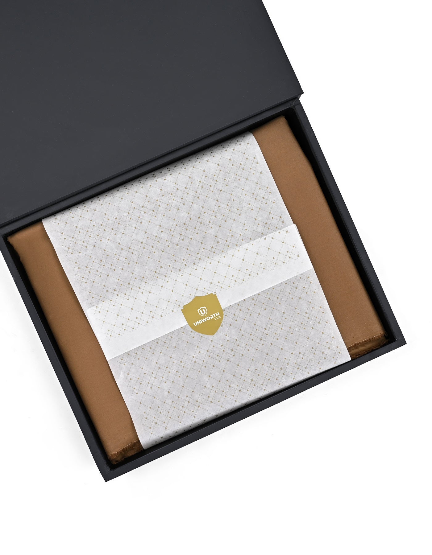 L Chocolate Plain 100% Cotton Unstitched Suit