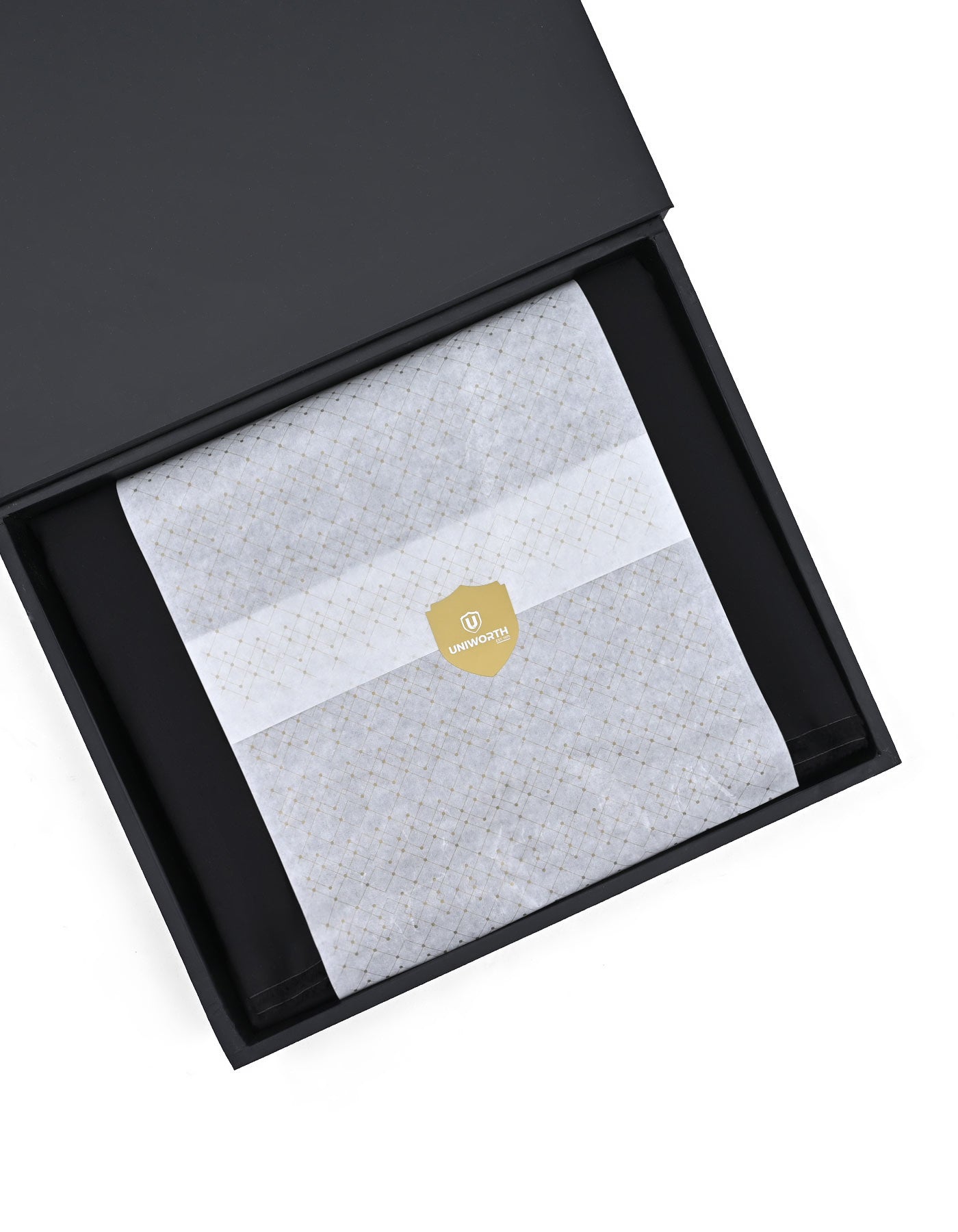 Black Plain 100% Cotton Unstitched Suit