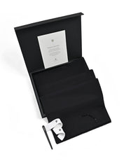 Black Plain 100% Cotton Unstitched Suit