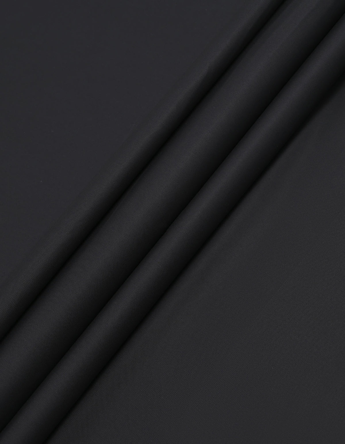 Black Plain 100% Cotton Unstitched Suit