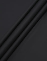 Black Plain 100% Cotton Unstitched Suit