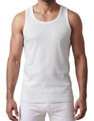 White Plain Sleeveless Tank Top
