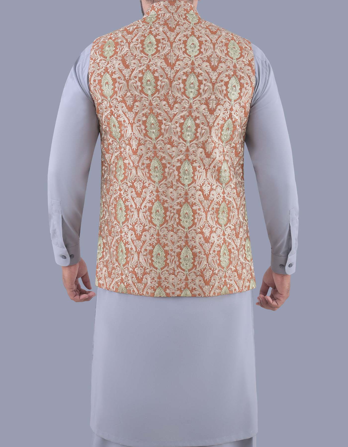 Orange Embroidery Waist Coat WC2232-42