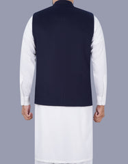 Navy Plain Waist Coat WC23100-13S-40