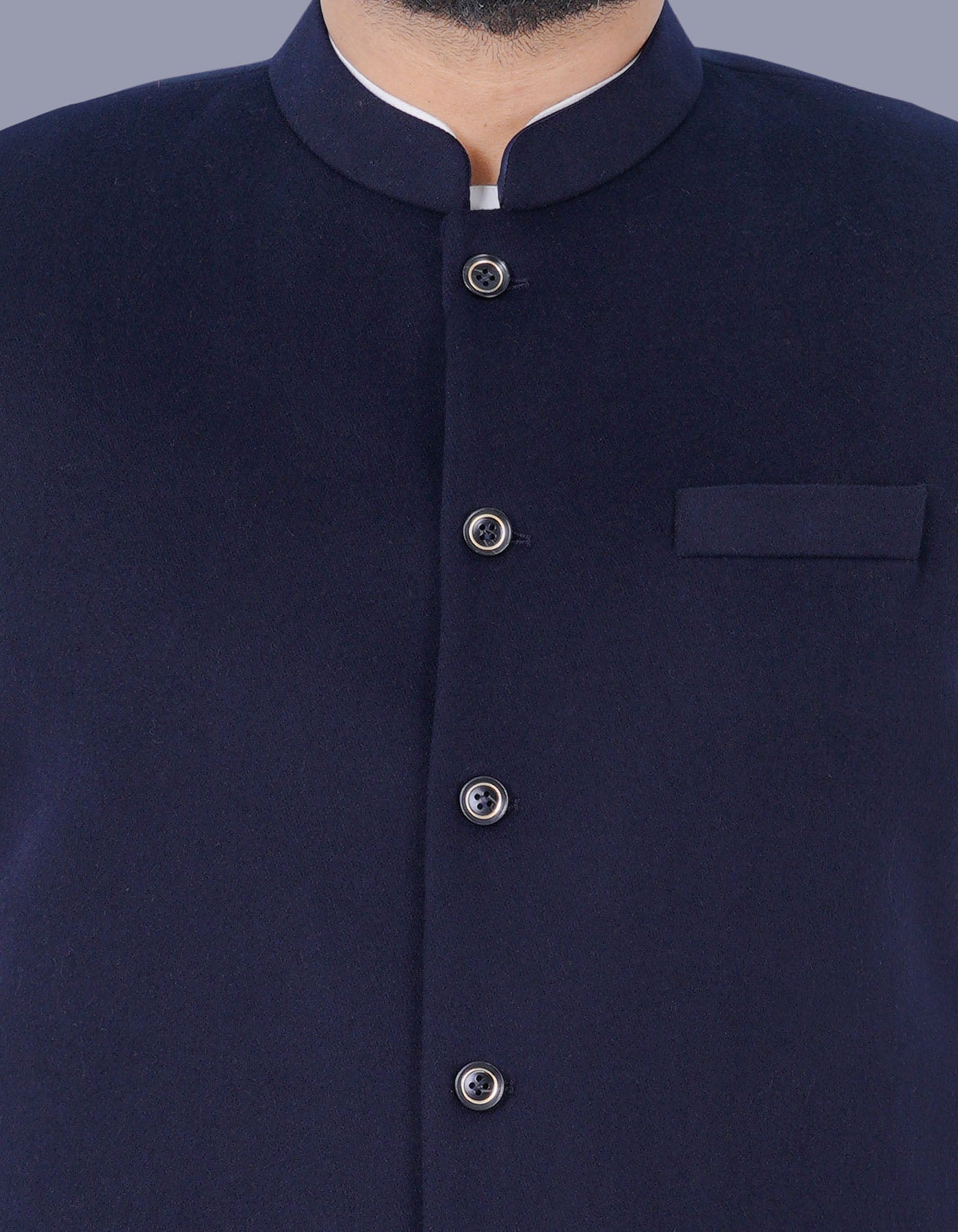 Navy Plain Waist Coat WC23100-13S-36