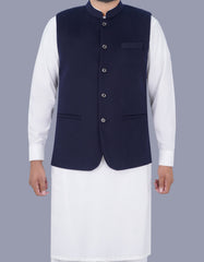 Navy Plain Waist Coat WC23100-13S-34