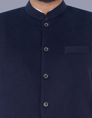 Navy Plain Waist Coat WC23100-17S-36