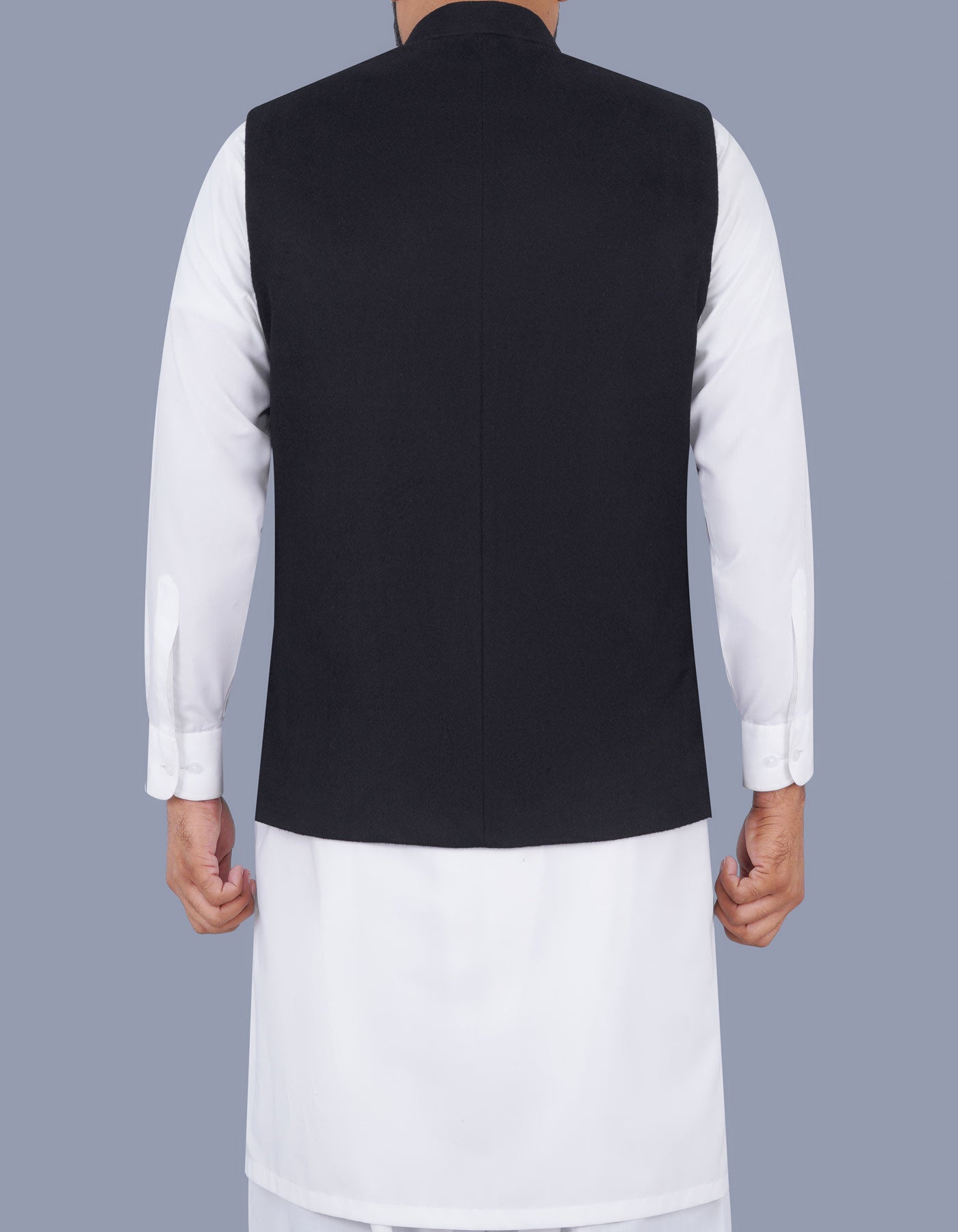 Black Plain Waist Coat WC23100-20S-40