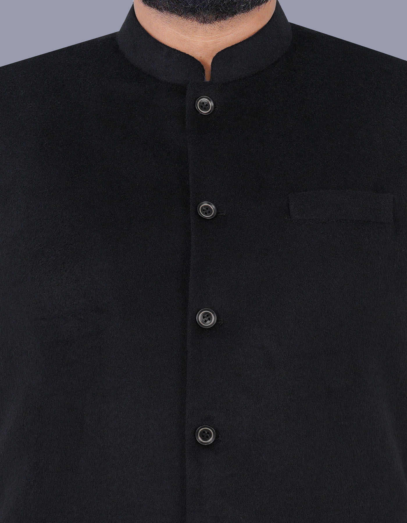 Black Plain Waist Coat WC23100-22S-36