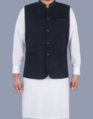 Navy Plain Waist Coat WC23100-3C-34
