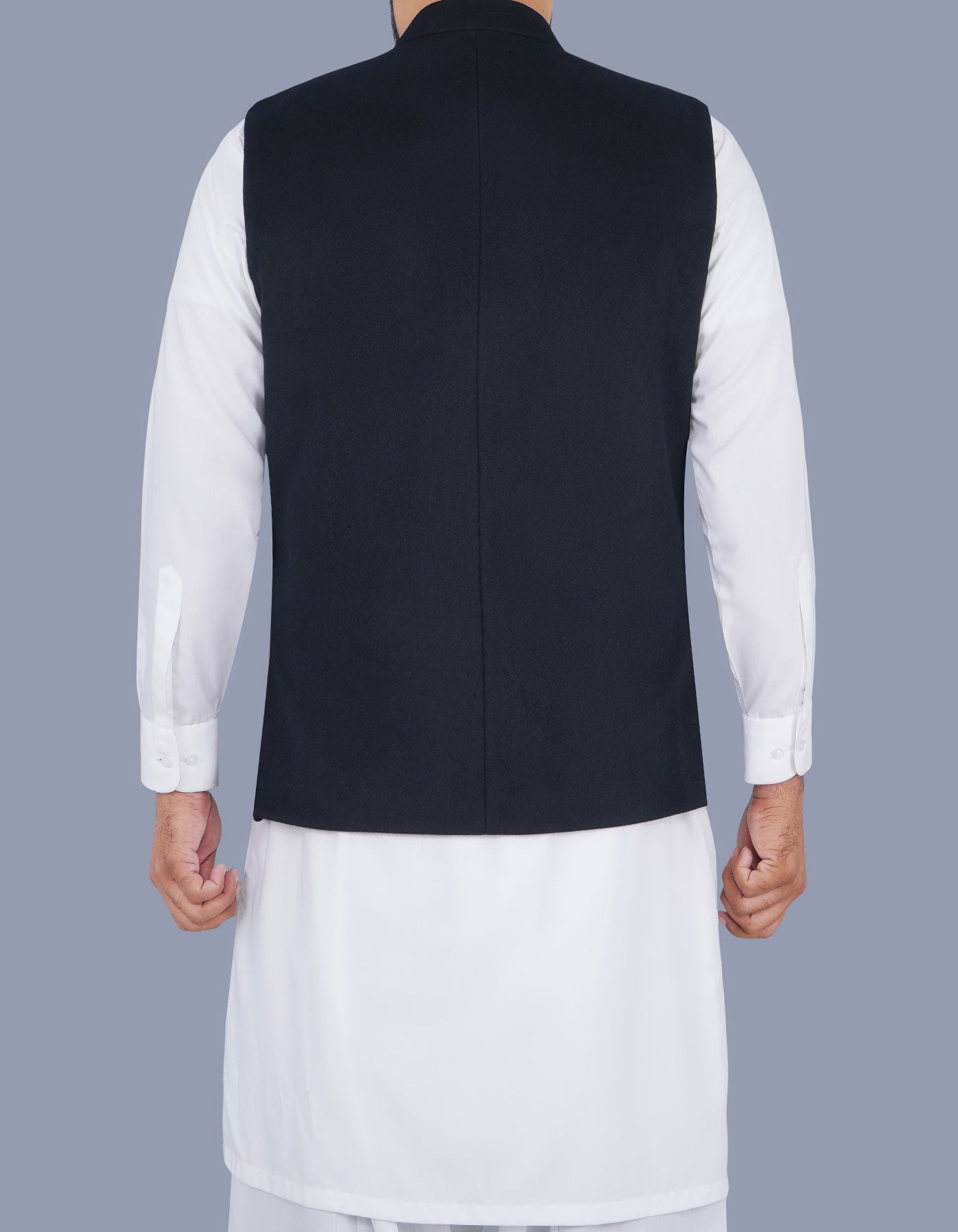 Navy Plain Waist Coat WC23100-3S-40