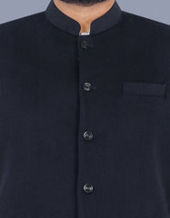 Navy Plain Waist Coat WC23100-3S-36