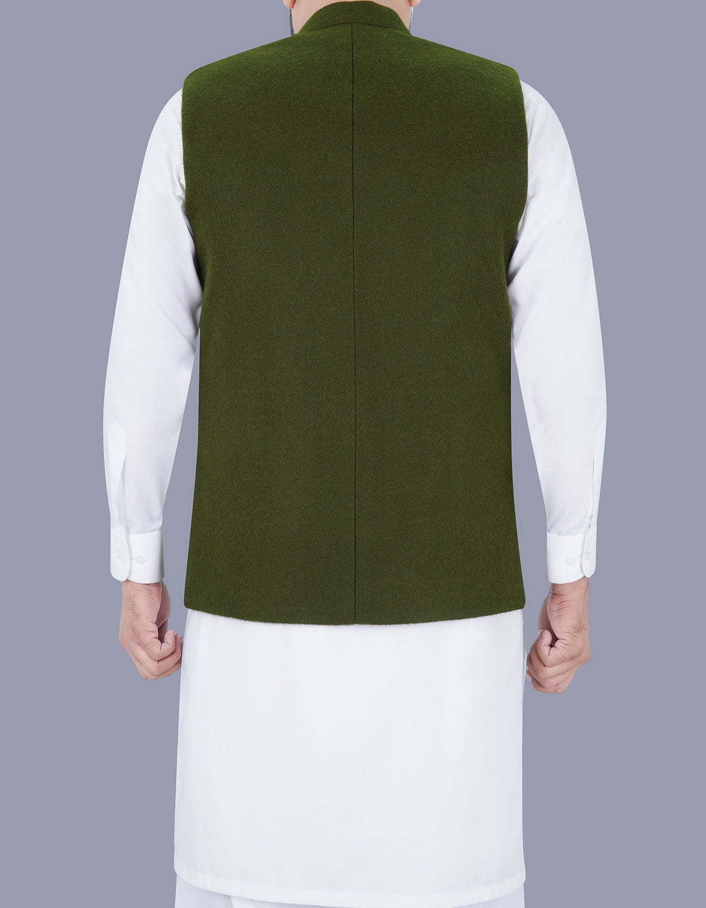 Green Plain Waist Coat WC23101-19C-40