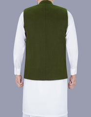 Green Plain Waist Coat WC23101-19C-40