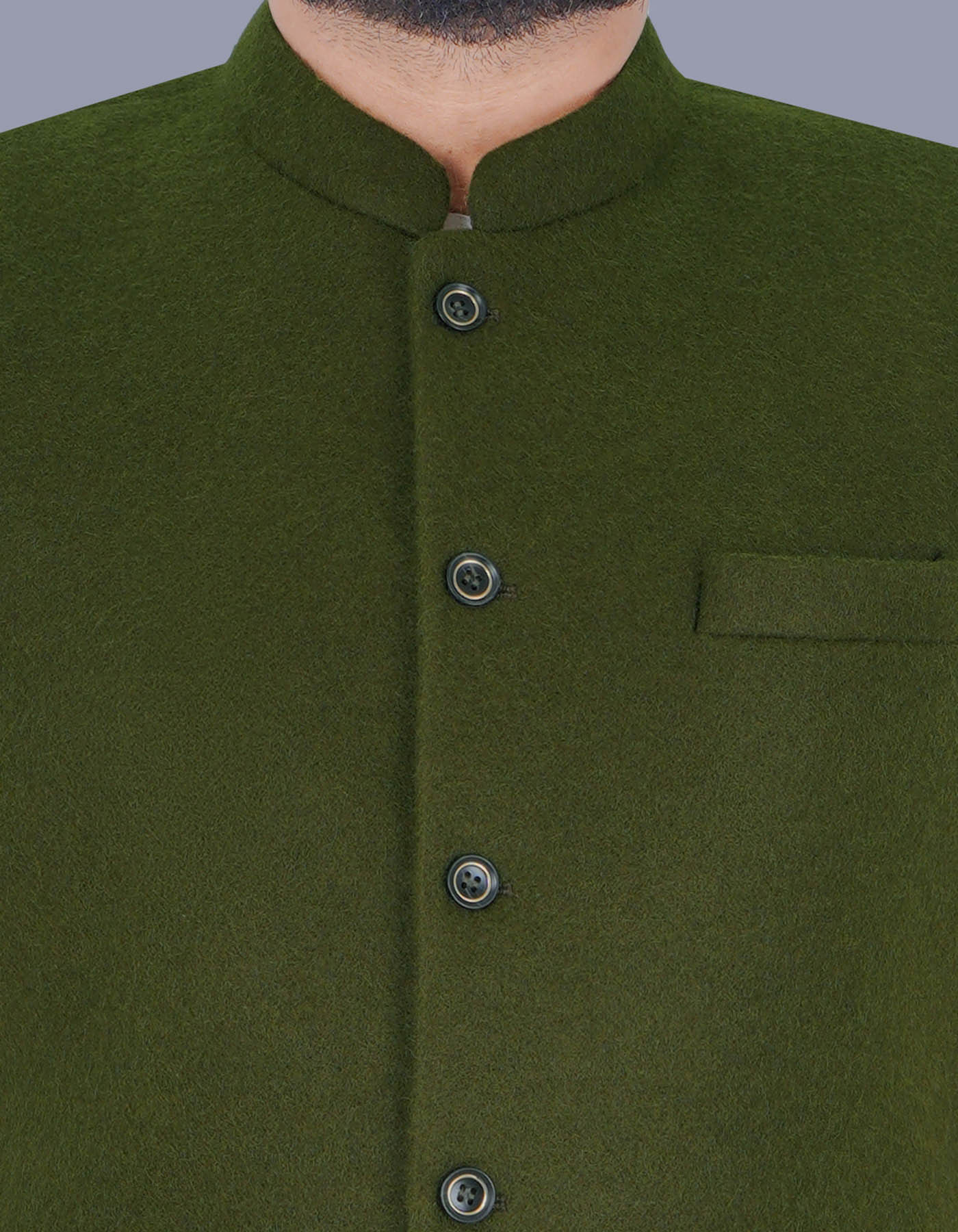 Green Plain Waist Coat WC23101-19C-36