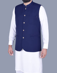 Royal Blue Plain Waist Coat WC2311-5S-40