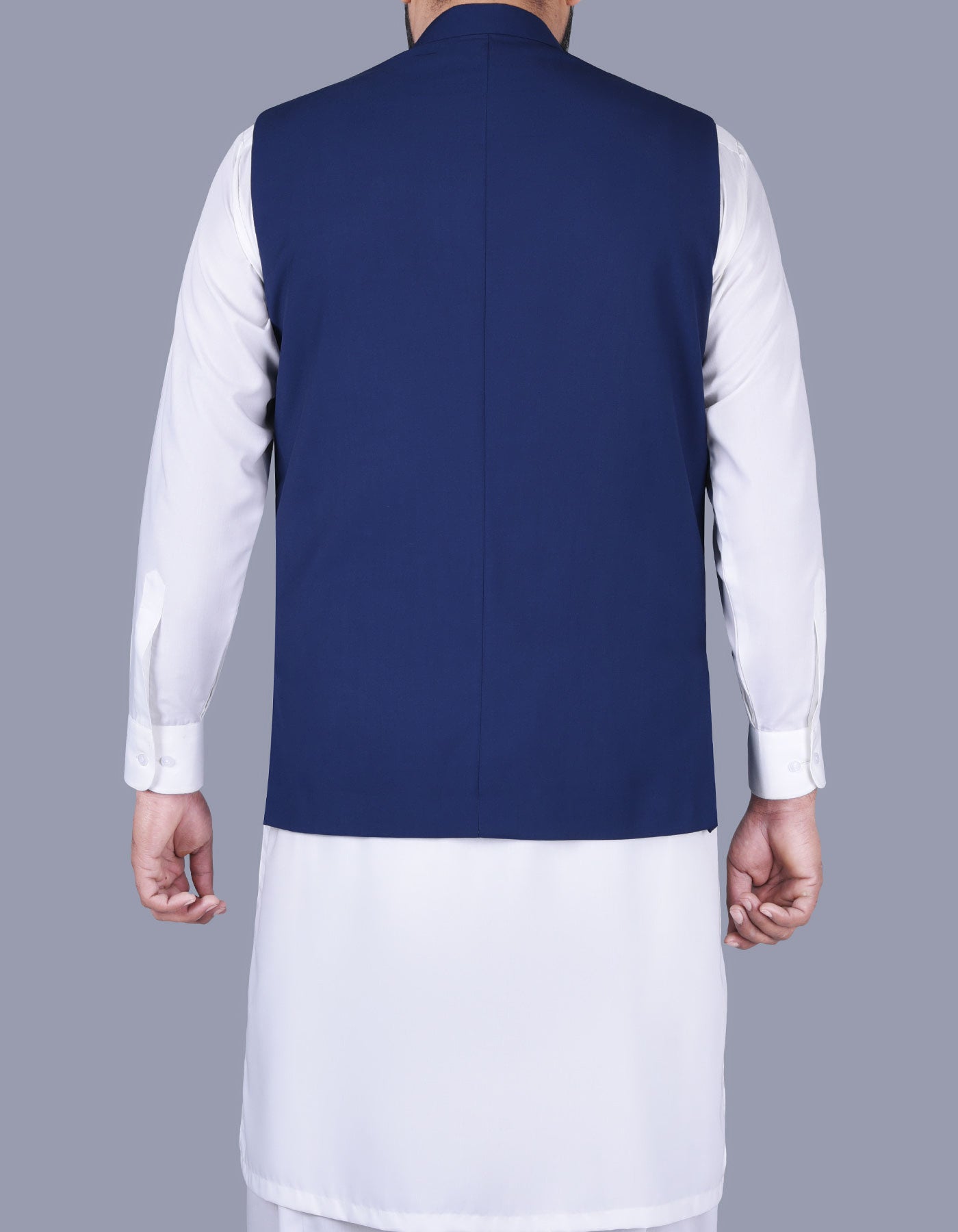 Blue Plain Waist Coat WC2314-3S-42