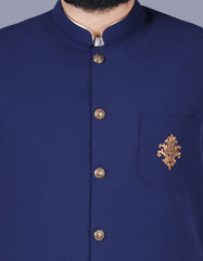 Blue Plain Waist Coat WC2314-3S-38