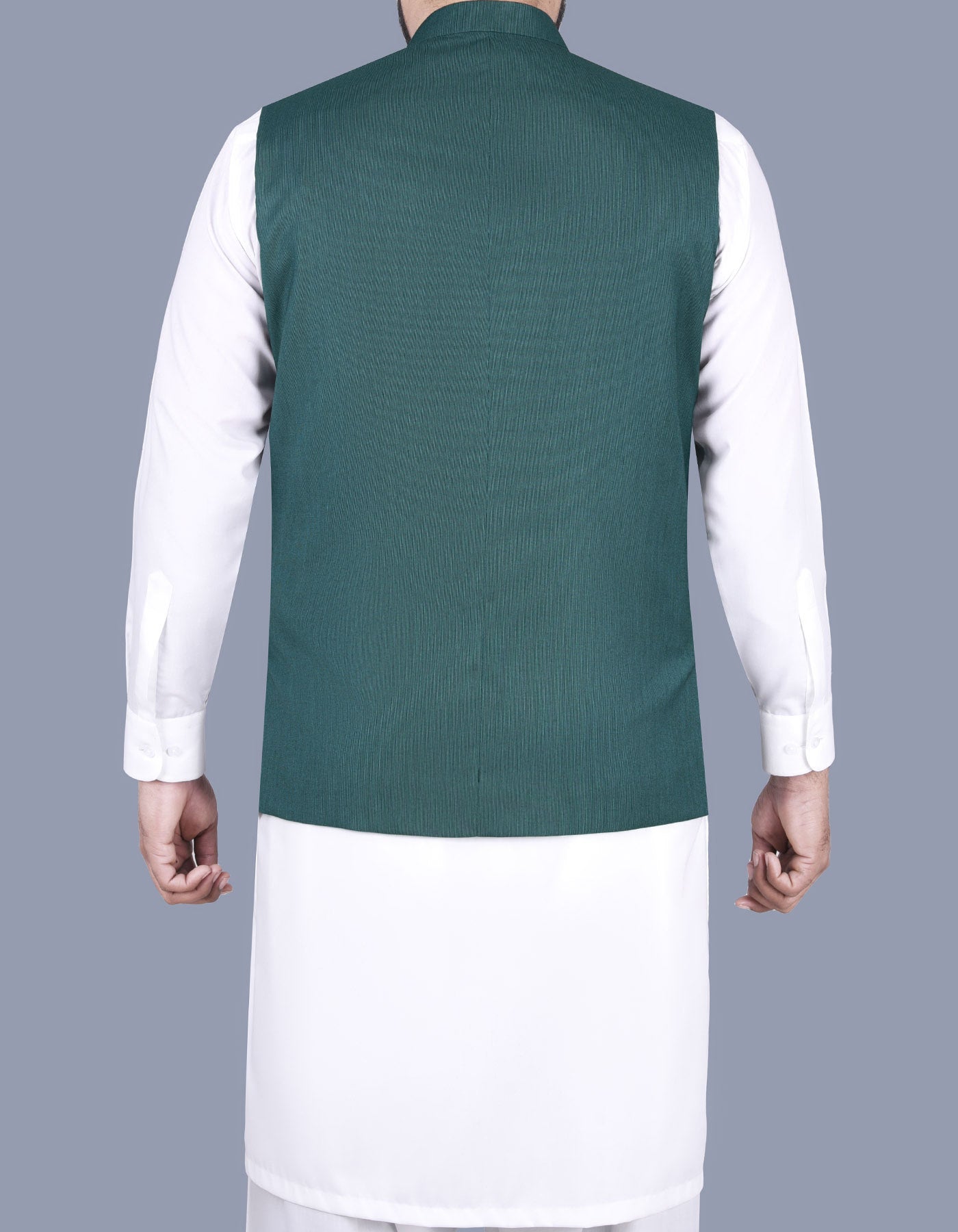M Green Plain Waist Coat WC2314-4S-40