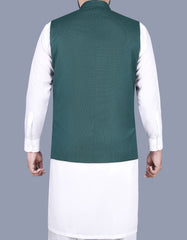 M Green Plain Waist Coat WC2314-4S-40