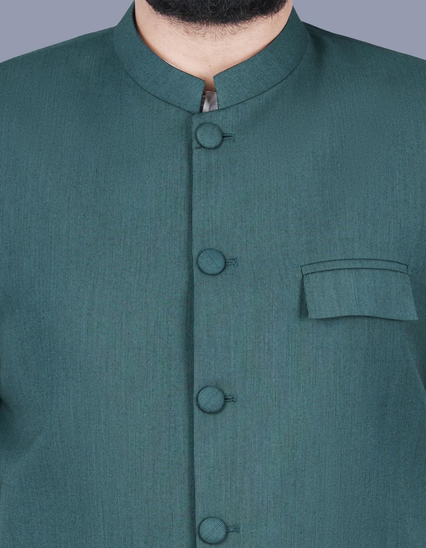 M Green Plain Waist Coat WC2314-4S-36