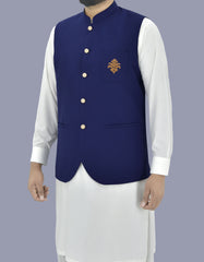 Royal Blue Plain Waist Coat WC2316-1C-38