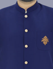 Royal Blue Plain Waist Coat WC2316-1C-36