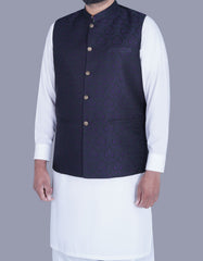 Black Self Waist Coat WC2338S-38